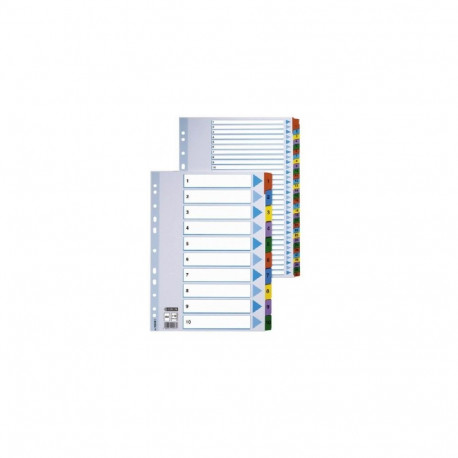 Divider Esselte Mylar, A4, numbers 1-12, color
