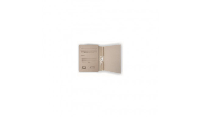 Folder SMLT, archival, A4 2cm, 400g, with 2 straps, with print, brown, cardboard