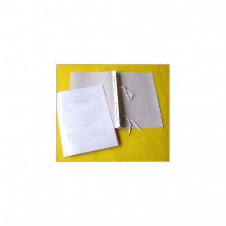 Folder SMLT, archival, A4 2cm, 300 g, with 2 laces, with print, white, cardboard