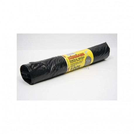 Drawstring Trash Bags, 100l/10pcs., 35 mikr.