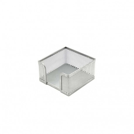 Note paper box Forpus, 9.5x9.5cm, silver, perforated metal 1005-007