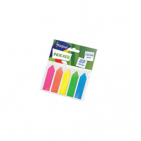 Paper-index  Forpus, 12x44mm, Assorti, Plastic, arrows (5x25)  0718-105