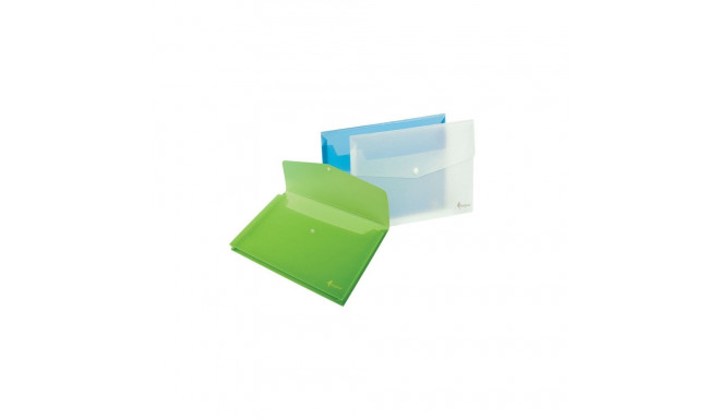 Folder with print Forpus, A4, plastic, with extension, white, transparent