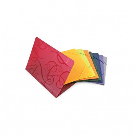 Folder with rubbers Forpus Barocco, A4, plastic, green 0816-031