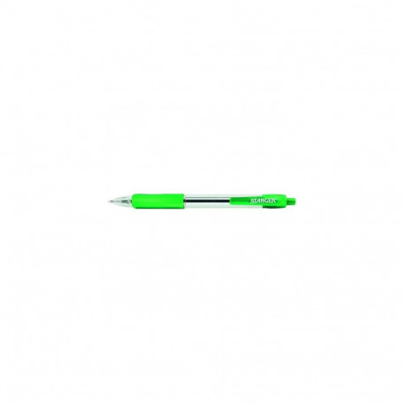 STANGER Ball Point Pens 1.0 Softgrip rertactable, green, 1 pcs. 18000300041