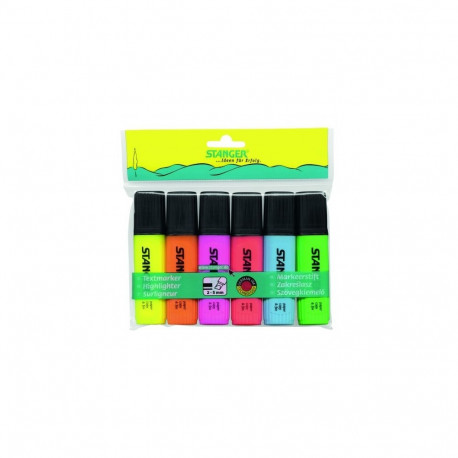 STANGER highlighter, 1-5 mm, set 6 pcs 180008000