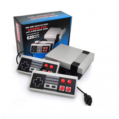 RoGer Retro Game console with 620 games / 2 game controllers / TV output
