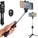 RoGer Selfie Stick + Tripod Stand with Bluetooth Remote Control