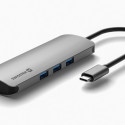 Swissten USB-C Hub 6in1 with 3X USB 3.0 / 1X USB-C Power Delivery / 1X microSD / 1X SD / Aluminum bo