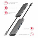 Swissten USB-C Hub 6in1 with 3X USB 3.0 / 1X USB-C Power Delivery / 1X microSD / 1X SD / Aluminum bo