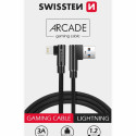 Swissten L Type Textile Universal Quick Charge 3.1 USB to Lightning Data and Charging Cable 1.2m