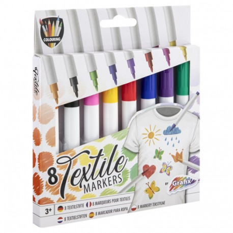 Grafix markerid tekstiilile 8 tk