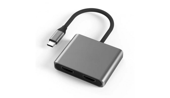 Adapter USB Type-C - 2x HDMI 4K
