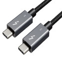 Cable Thunderbolt 3, Type C - Type C, 40Gbps, 100W, 20V/ 5A, 5K/ 60HZ, 2m Cable Thunderbolt 3, Type C - Type C, 40Gbps, 100W, 20V/ 5A, 5K/ 60HZ, 2m