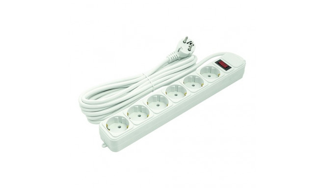 Extension cord 5m, 6 sockets, with switch