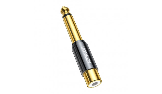 Ugreen adapter 6,35 mm pistikust (isane) RCA (female) kuldsele (AV169)