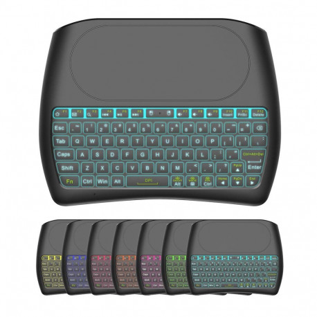 Fusion D8 wireless mini keyboard For  PC | PS4 | XBOX | Smart TV | Android + touchpad black (with RG