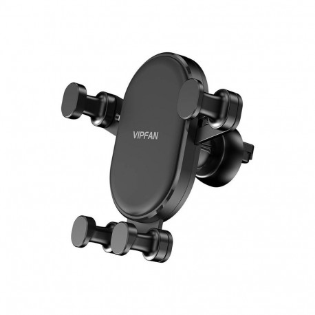 Gravity mount Vipfan H01 for ventilation outlet or dashboard, adjustable (black)
