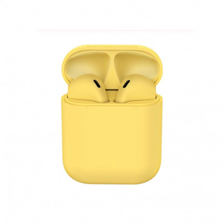 iNpods i12 wireless headsets with microphone (yellow)