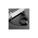 Baseus Cafule kaabel vastupidav nailonist punutud juhe USB | Lightning QC3.0 1.5A 2M must (CALKLF-CG