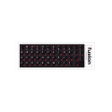 Fusion Laminated Keyboard Stickers RU | ENG Red