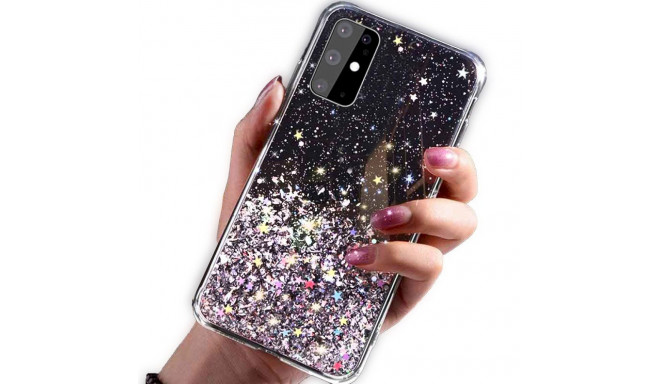 Fusion Glue Glitter Back Case Silicone Case For Apple iPhone 12 Pro Max Black