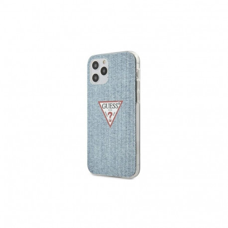Guess GUHCP12MPCUJULLB Denim Triangle Cover For Apple iPhone 12 | 12 Pro Blue