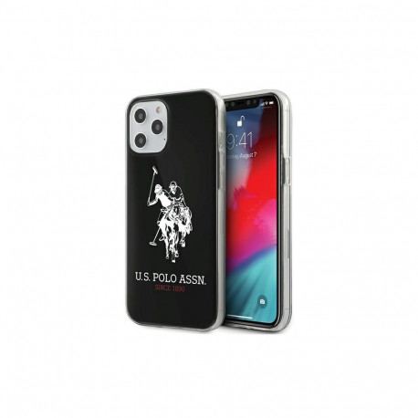 U.S. Polo USHCP12MTPUHRBK Big Horse Cover For Apple iPhone 12 | 12 Pro Black