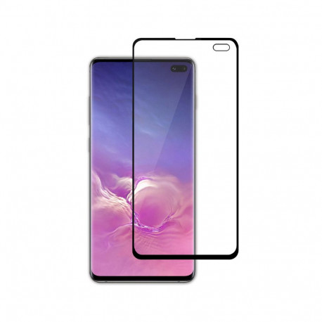 Fusion Full Glue 5D Tempered Glass Full Coveraged with Frame Samsung G975 Galaxy S10 Plus Black