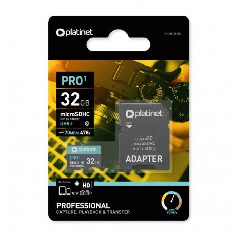 Platinet PRO1 32GB Micro SDHX klassi 10 mälukaart seadmetele