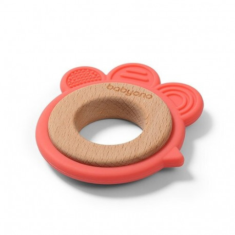 Wooden & silicone teether HEN 1075/03