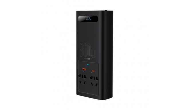 Baseus Baseus IGBT Car Inverter Inverter 300W 220V (CN / EU Plug) Black (CGNB010101)
