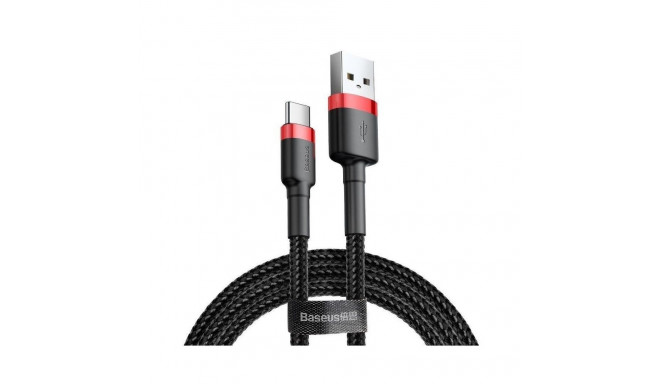Baseus CABLE USB TO USB-C 1M/RED/BLACK CATKLF-B91
