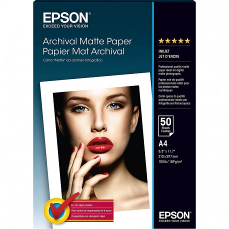 EPSON Archival Matte Paper - A4 - 50 Sheets A4