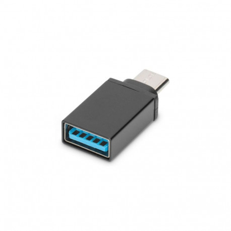 Digitus USB Type-C adapter, type C to A M/F, 3A, 5GB, 3.0 Version AK-300506-000-S Black, Jack USB A,