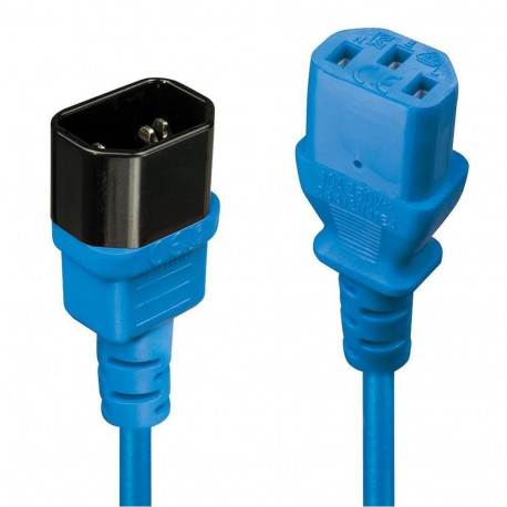 LINDY CABLE POWER IEC EXTENSION 0.5M/BLUE 30470