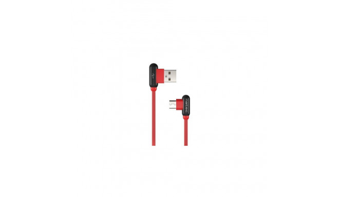 Natec Prati, Angled USB Type C to Type A Cable 1m, Red