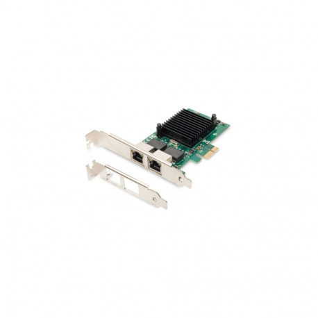 Digitus Gigabit Ethernet PCI Express Card, 2-port 32-bit, low profile bracket, Intel chipset DN-1013