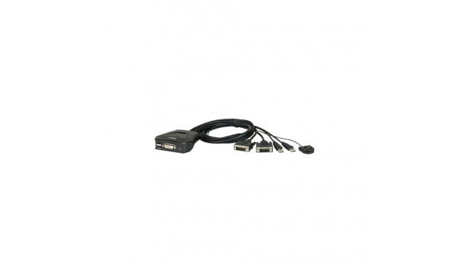 Aten 2-Port USB DVI Cable KVM Switch with Remote Port Selector
