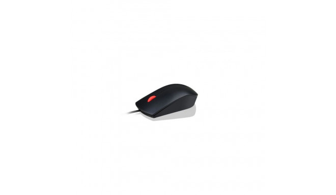 Lenovo Essential USB Wired Mouse, 1600 DPI, 1.8 m, 3 Buttons, Black