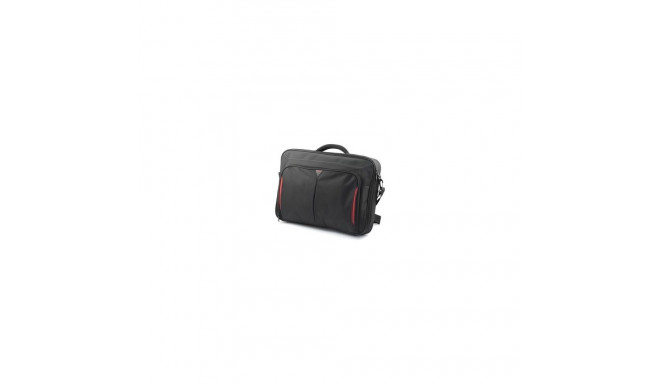 Targus Clamshell Laptop Bag CN418EU Black/Red, Shoulder strap, Briefcase
