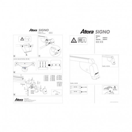 Katuseraam alumiinium IMPREZA 13-,XV 12-18