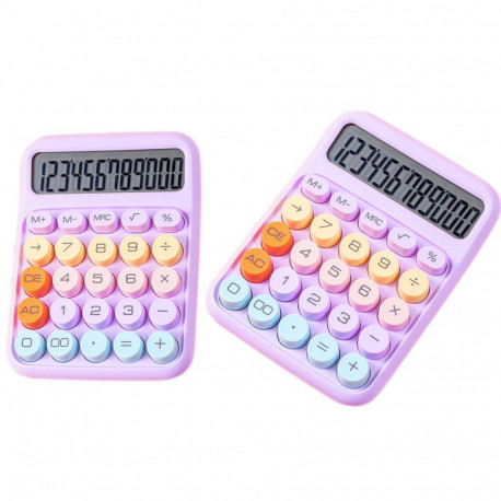 Kalkulator Fioletowy Biurowy Nauka Wielofunkcyjny Kolorowy Elektroniczny