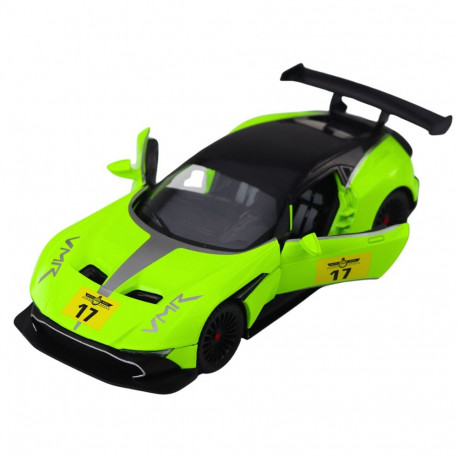 sportauto pull-back mehhanismiga tulede ja helidega roheline 1:22