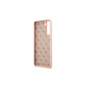 Guess GUHCS21MLSLMGLP S21+ G996 pink/pink hardcase Silicone Script Metal Logo