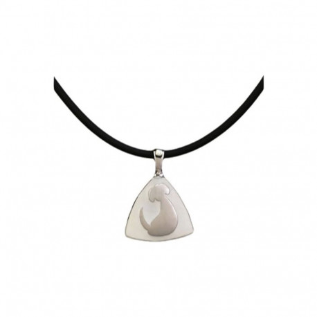 Ladies' Pendant Pet Zen 15 X 16 MM Silver