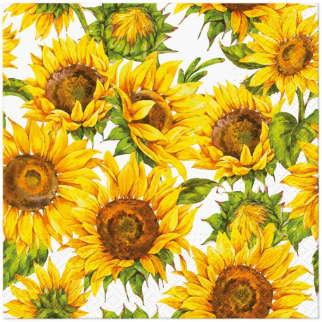 NAPKINS PAPER DAN SUNFLOWE 33X33CM 20PCS
