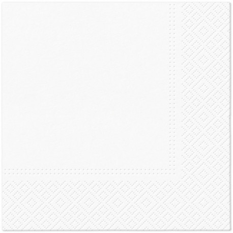 NAPKINS PAPER UNICOL WHITE 33X33CM 20PCS