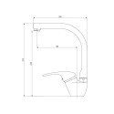KITCHEN FAUCET WITH HIGH BEAK DF2206D