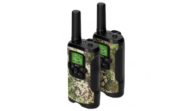 Alecto walkie-talkie 2-osaline komplekt lastele, 7 km ulatus, kamuflaaž